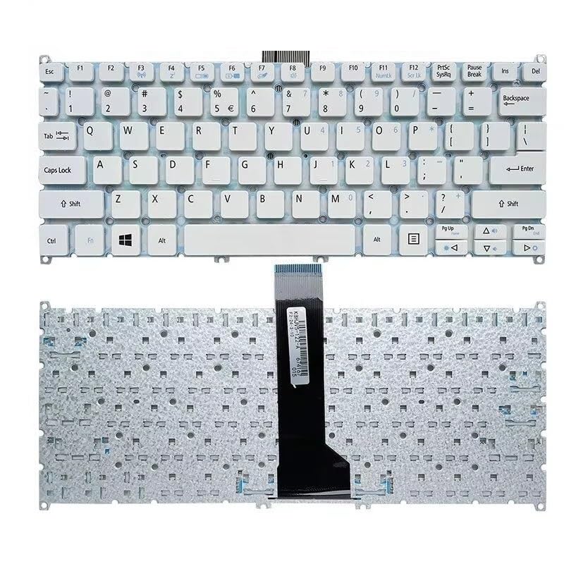 Clavier Acer Aspire S5-391 blanc version US QWERTY pour ordinateur portable TravelMate TMP236