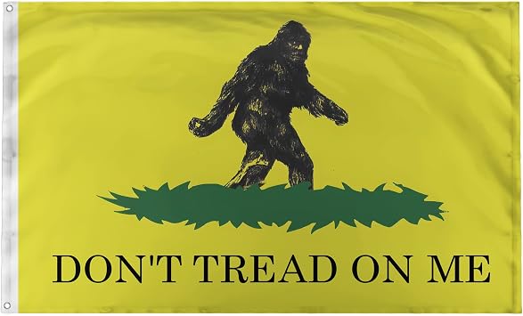 Banger - BIG FOOT Sasquatch "Dont Tread On Me" on a 3x5 Feet Flag with 2 Grommets