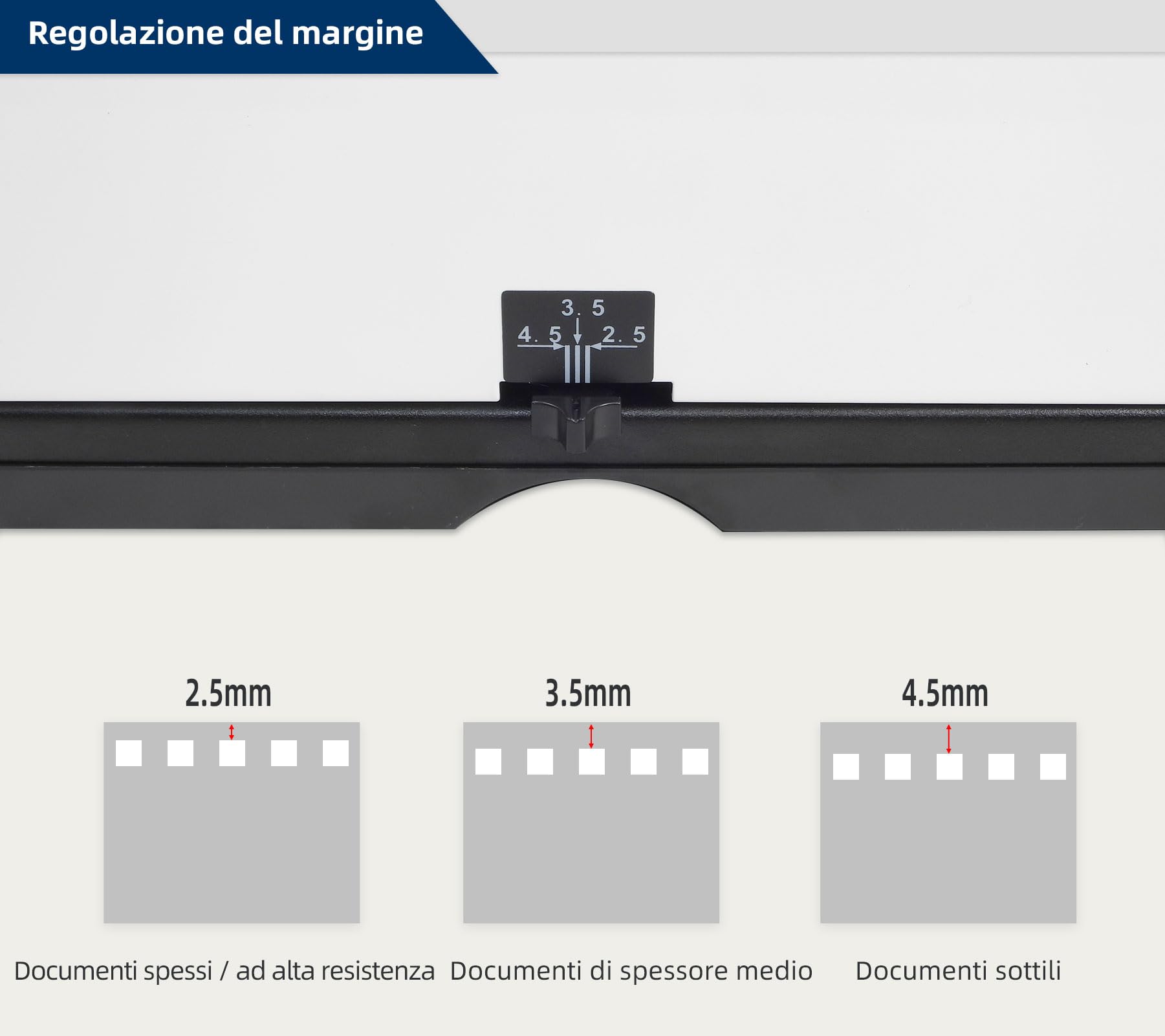 RAYSON PT-1201 Rilegatrice, Perforazione12 Fogli, Passo 3:1, 34 Fori