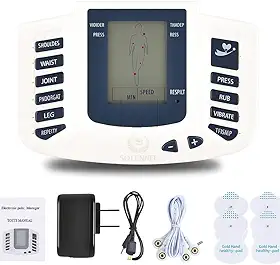 Aparelho De Fisioterapia Choque Massageador Elétrico Profissional com Eletrodos – Alívio Imediato de Dores Musculares e Estresse Aparelho para Fisioterapia em Casa Alívio Imediato – Premium