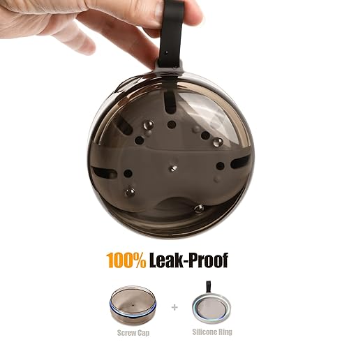 Miniatura 2 de Taza de dentadura postiza, caja de baño sin fugas para viajar perfectamente, taza de dentadura con colador y espejo (blanco)