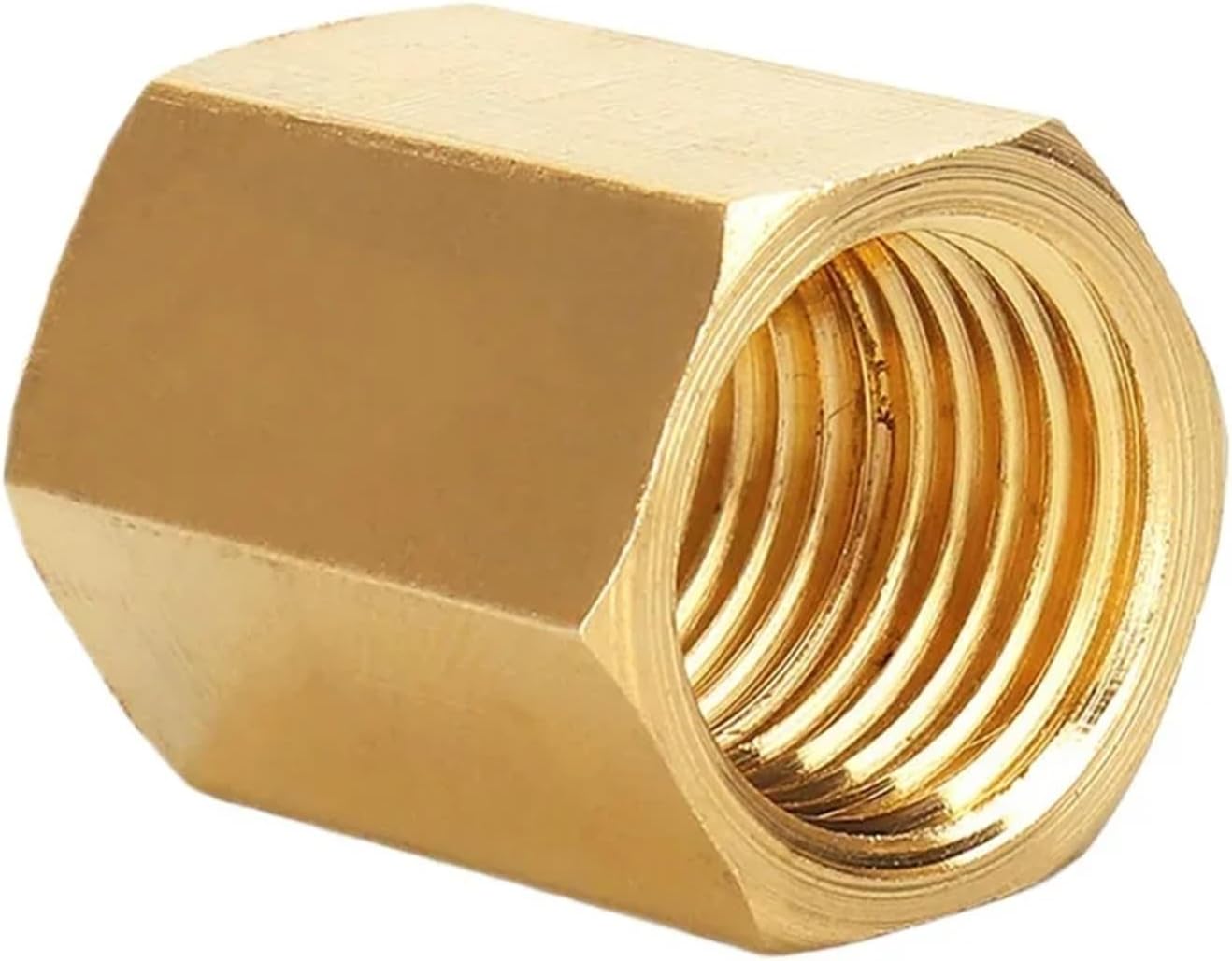 1pcs Brass Pipe Fitting Copper Hose Hex Coupling Coupler Fast Connetor Female Thread 1/8" 1/4" 3/8" 1/2" 3/4" BSPT For Water Fuel Gas(01-02)
