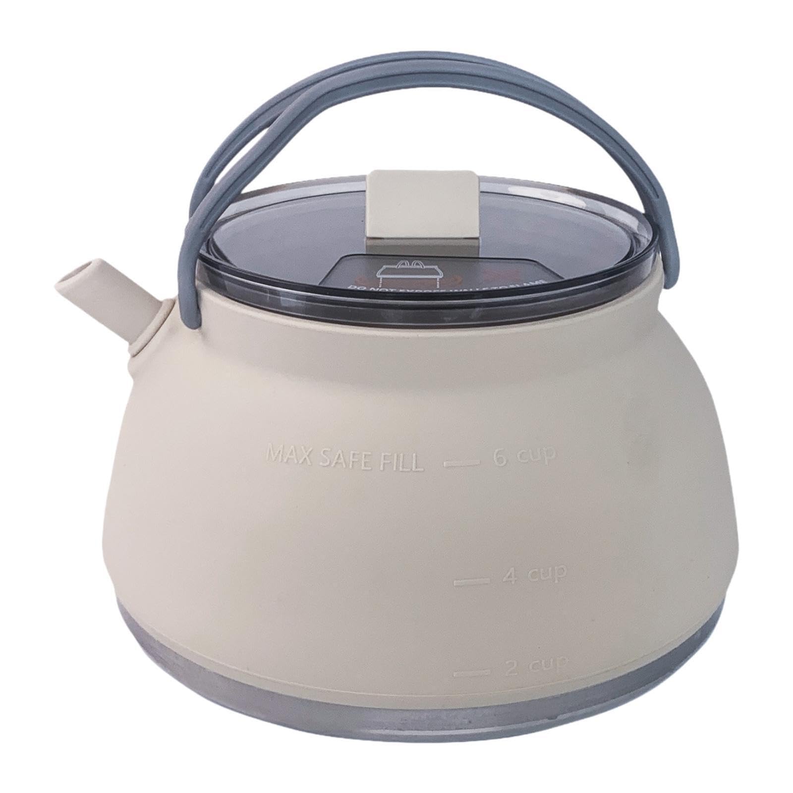 Bollitore pieghevole premium Bollitore, Cachi chiaro, 18.2x10.5 cm | Caratteristiche Leggero Portatile Eccellente per il divertimento all'aperto da viaggio all'aperto da campeggio Caffettiera