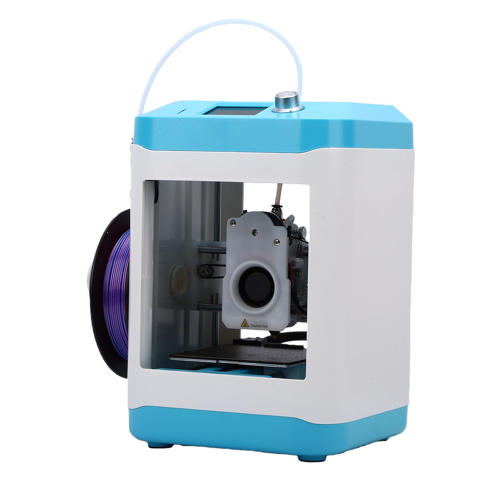 Kadimendium Mini Stampante 3D Preassemblata per Bambini Principianti con Livellamento Automatico Dimensioni Compatte 3,94x4,33x3,94 (Spina europea)