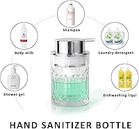 Vista 7 de Bathroom Glass Soap Dispenser with Durable Rust-Proof Plastic Foam Pump Hand Lotion Dispenser Antislip Shampoo Kitchen 10oz