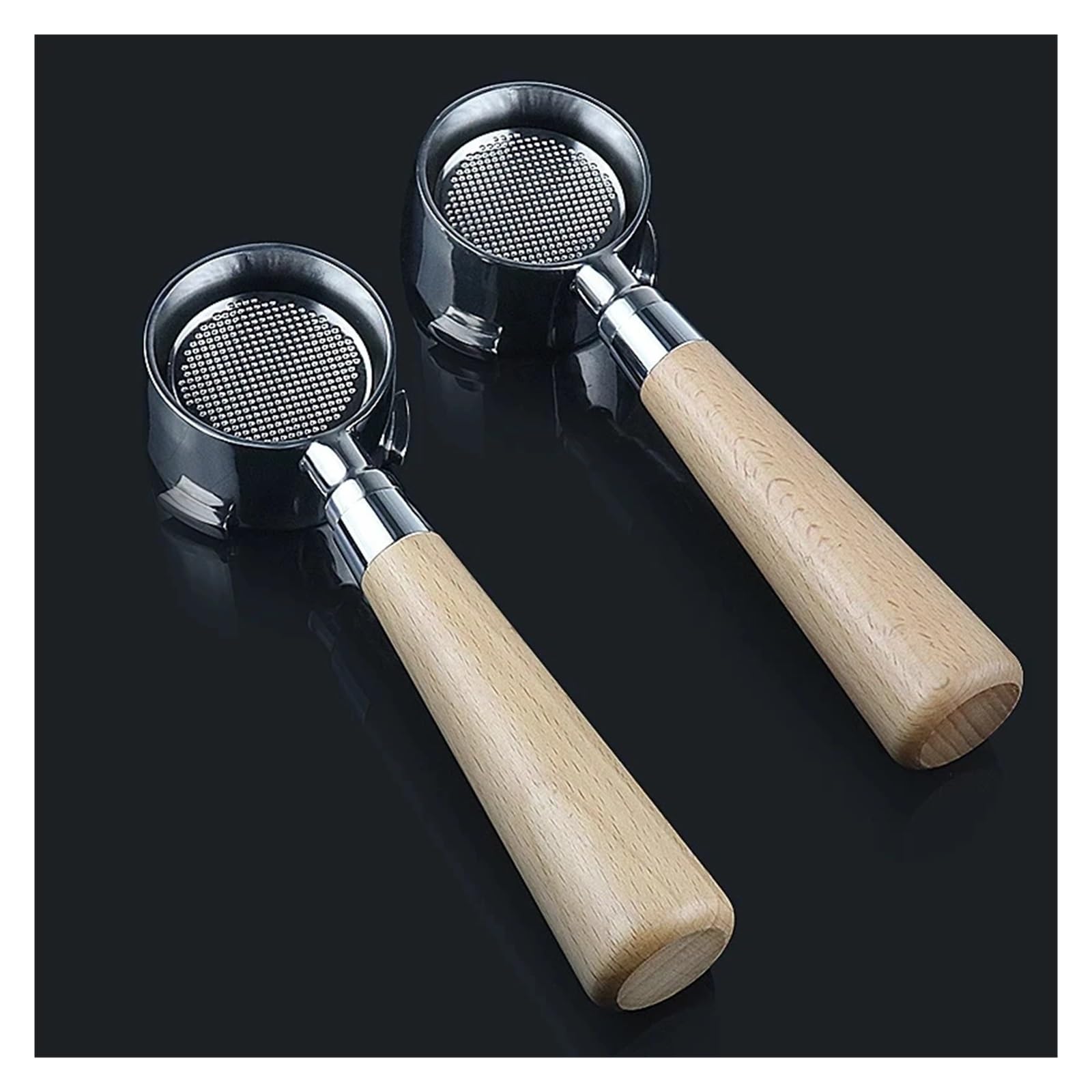 Portafiltro Sin Fondo For Café, Compatible Con Delonghi, Dedica Ec680 Ec685, Mango De Madera Maciza, Herramientas For Cesta De Filtro De Repuesto De 51MM, Adaptación Precisa