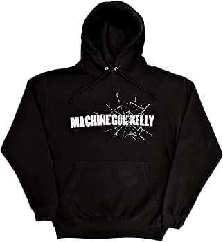 Amazon.com: Machine Gun Kelly Hoodie Cracked Glass Logo