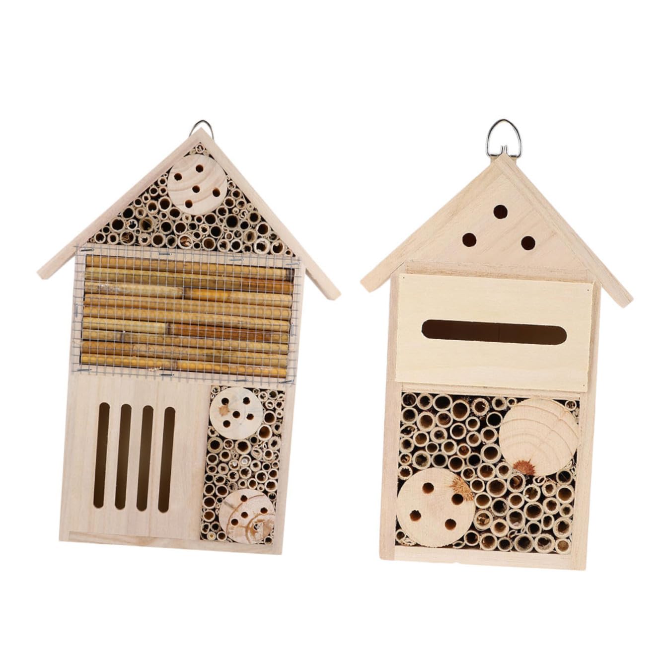 VICASKY 2 piezas apiario de madera jardín juguetes decorativos hotel insectos para abejas y mariquitas casa colgante insectos hábitats