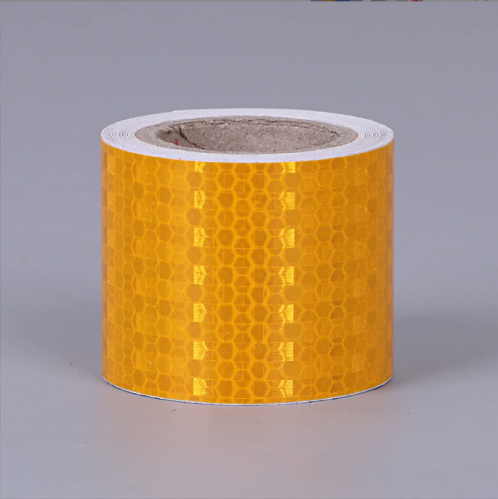 Nastro riflettente da 5,1 cm x 40,6 m, ad alta visibilità, nastro di sicurezza per segnalazione di sicurezza, nastro di avvertimento per auto, bici, bicicletta, nastro giallo