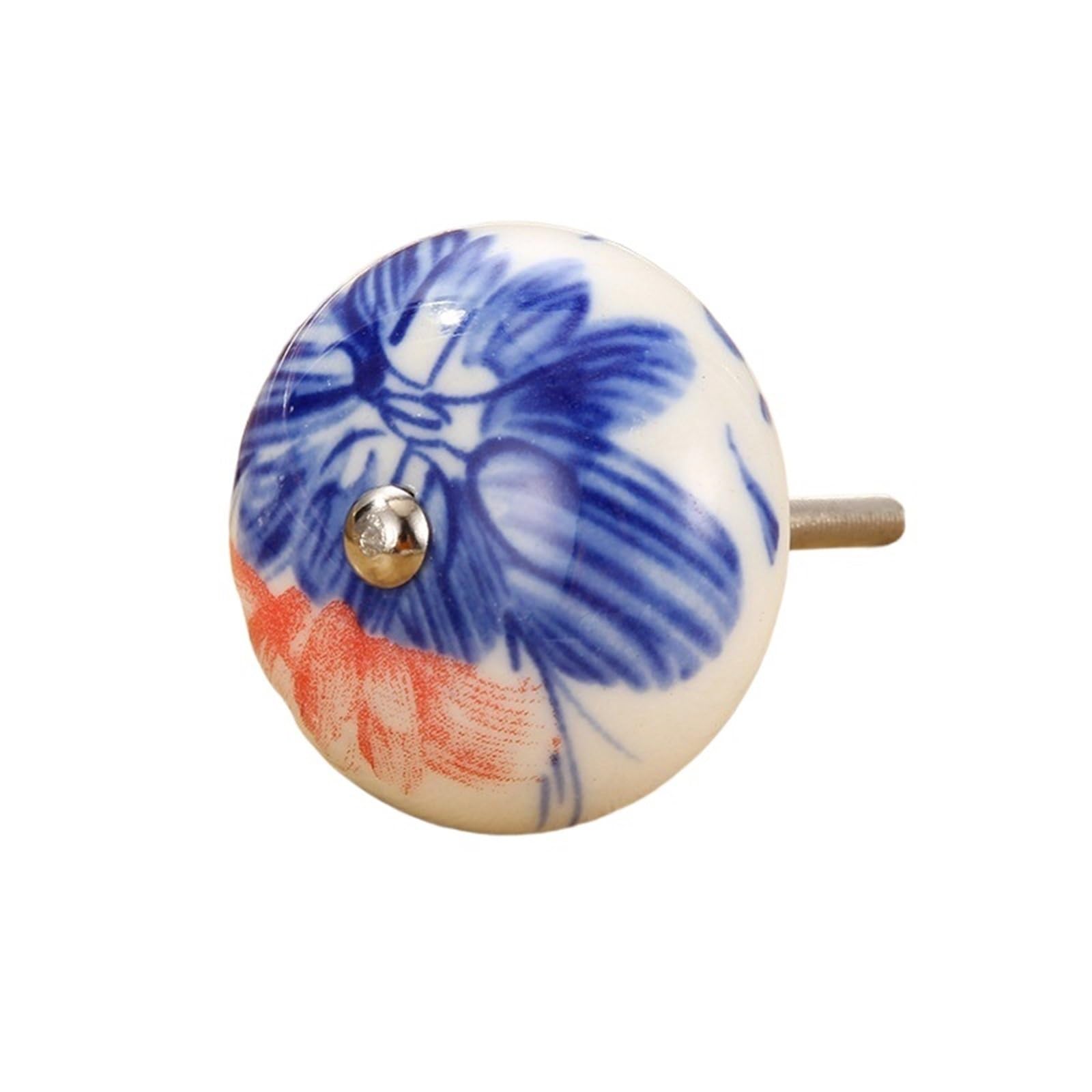 Wlihdb Color 4 5Pairs Multicolor Ceramic Knobs Cupboard Cabinet Dresser And Furniture Antique Floral Drawer Handle Pull Door Knob For Chest Of Drawer(Color 4)