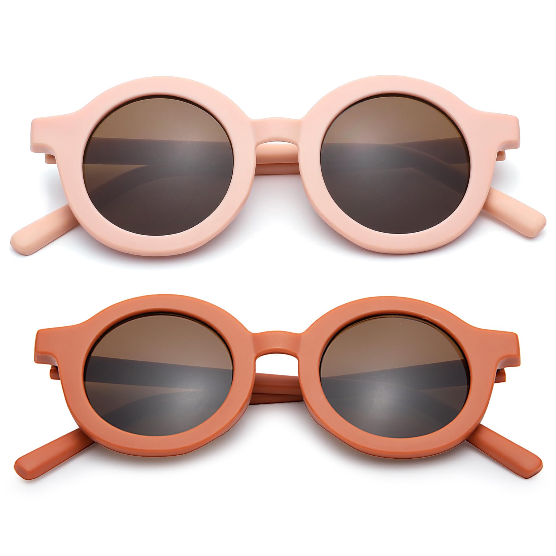 DIMENSIP Toddler Sunglasses for Girls Boys - Kids Round UV400 Protection Glasses Age 2-8