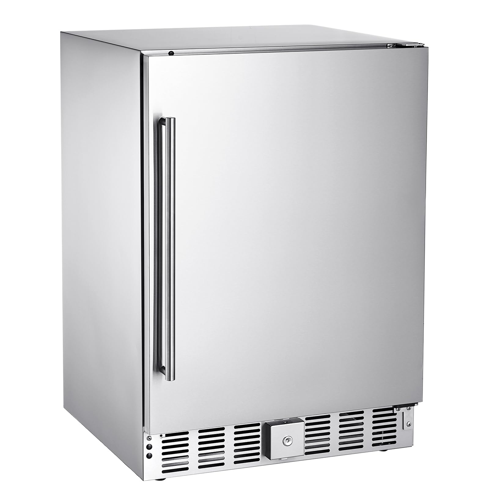 Happybuy 24-Inch Beverage Cooler – 150 QT Freestanding/Undercounter Fridge, Holds 180 Cans, Stainless Steel Design for Home Bars & Commercial Use | Fridge.com