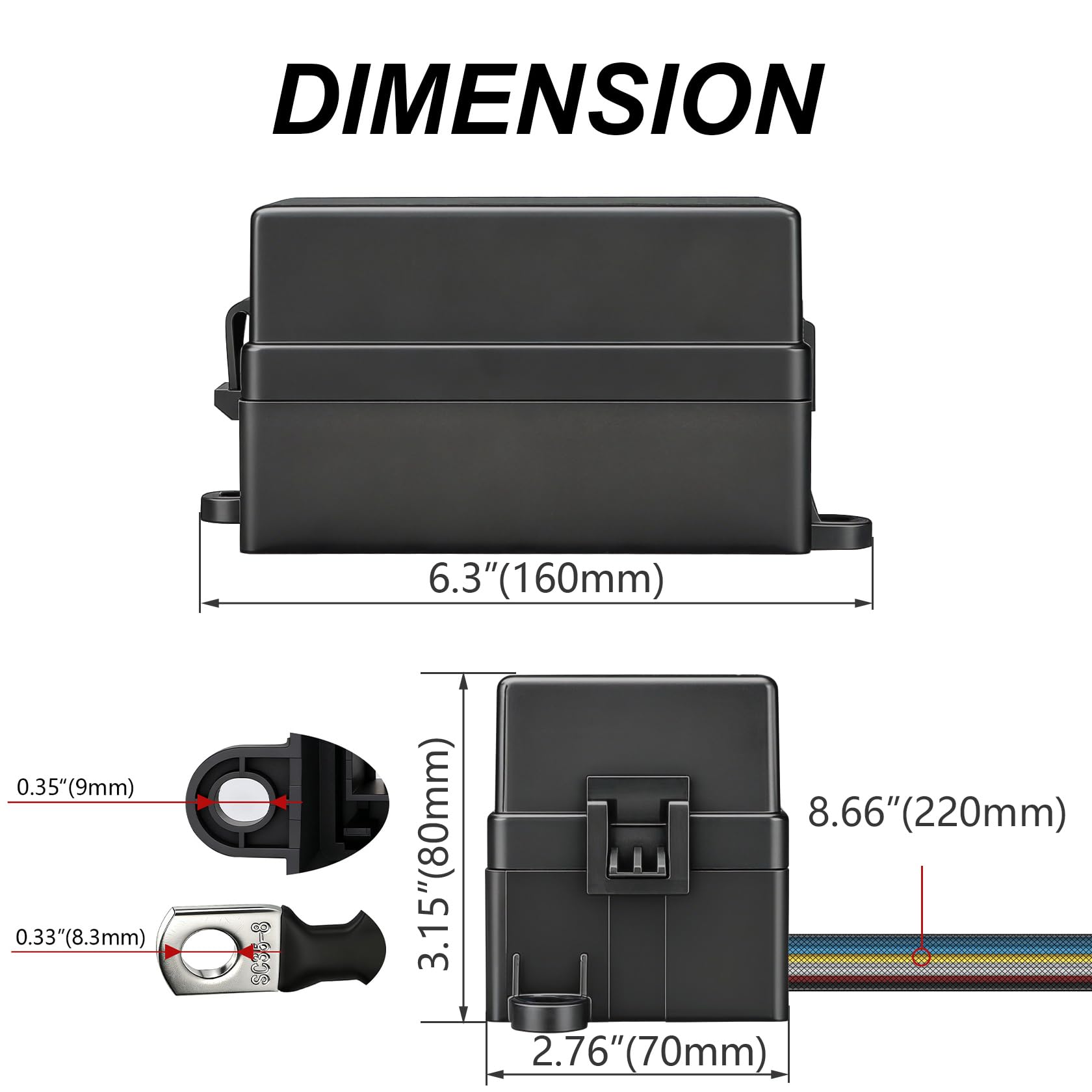 12V 80A 12-fach vorverdrahteter Sicherungs- und Relaiskasten, 4 Relais und 12 ATC/ATO-Flachsicherungen, für PKW, LKW, Boot und Jeep