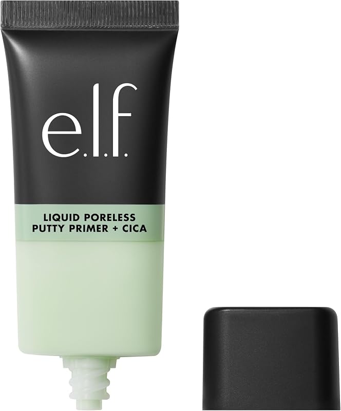 e.l.f. Liquid Poreless Putty Primer + Cica | Face Primer For Gripping Makeup, Visibly Reducing Redness & Soothing Skin, Vegan & Cruelty-Free