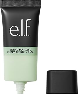 e.l.f. Liquid Poreless Putty Primer + Cica, Face Primer For Gripping Makeup, Visibly Reducing Redness & Soothing Skin, Vegan & Cruelty-Free