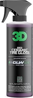 GLW Series SiO2 Ceramic Tire Gloss – High Shine Hydrophobic Tire Dressing | UV Protection, No Sling | Deep Black Wet Look | Long-Lasting Ceramic Finish |16 oz
