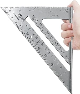 Measuring Tools Square Ruler Aluminum Alloy Speed Protractor Miter Carpenter Tri-Square Line Scriber Saw Guide