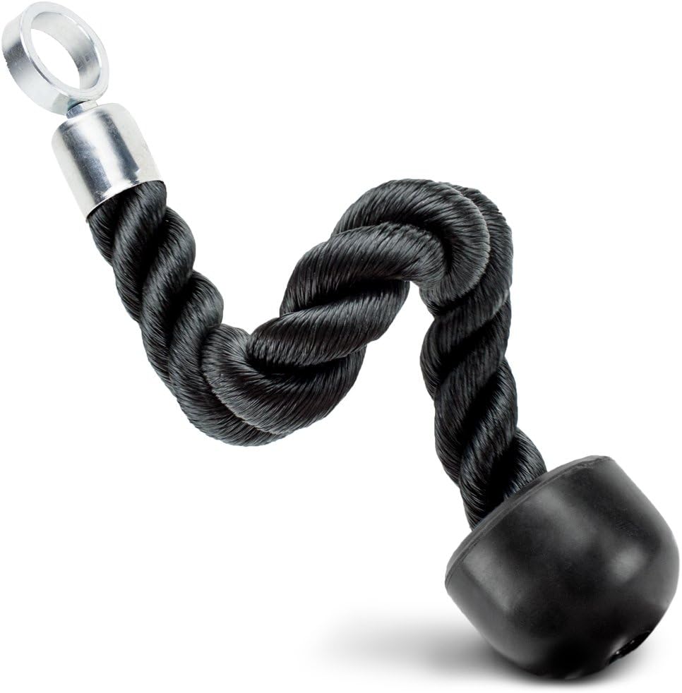 Crown Sporting Goods Single Grip Tricep Rope with Cable Machine Attachment by