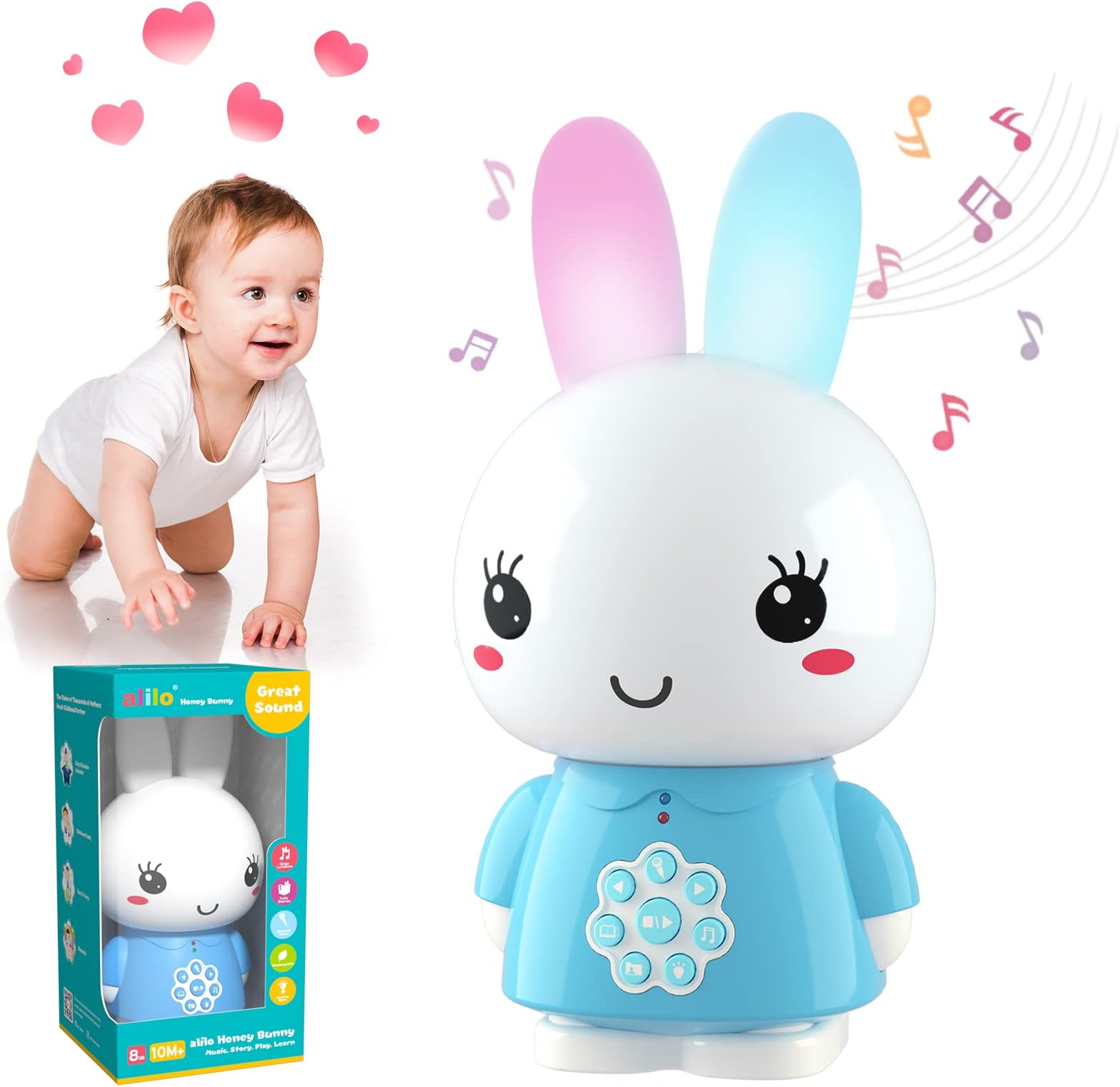 Sponsored Ad – Alilo Bunny Kids Audio Player for Music Stories Learning, Screenfree Educational Toys Develop Imagination, Rechargeable | Voice Recoding Gifts for Girls Boys 0-6 Years Ears Light Up (Honey Bunny)