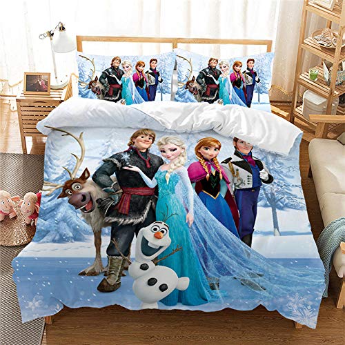 Baoga Bed Sheets Bed Set Bedding Sheets & Pillowcases New Anna Elsa Bedding Set Queen King Size Frozen Bed Set Children Girl Duvet Cover Home Textilescomforter Bedding Sets-5_180 200 cm