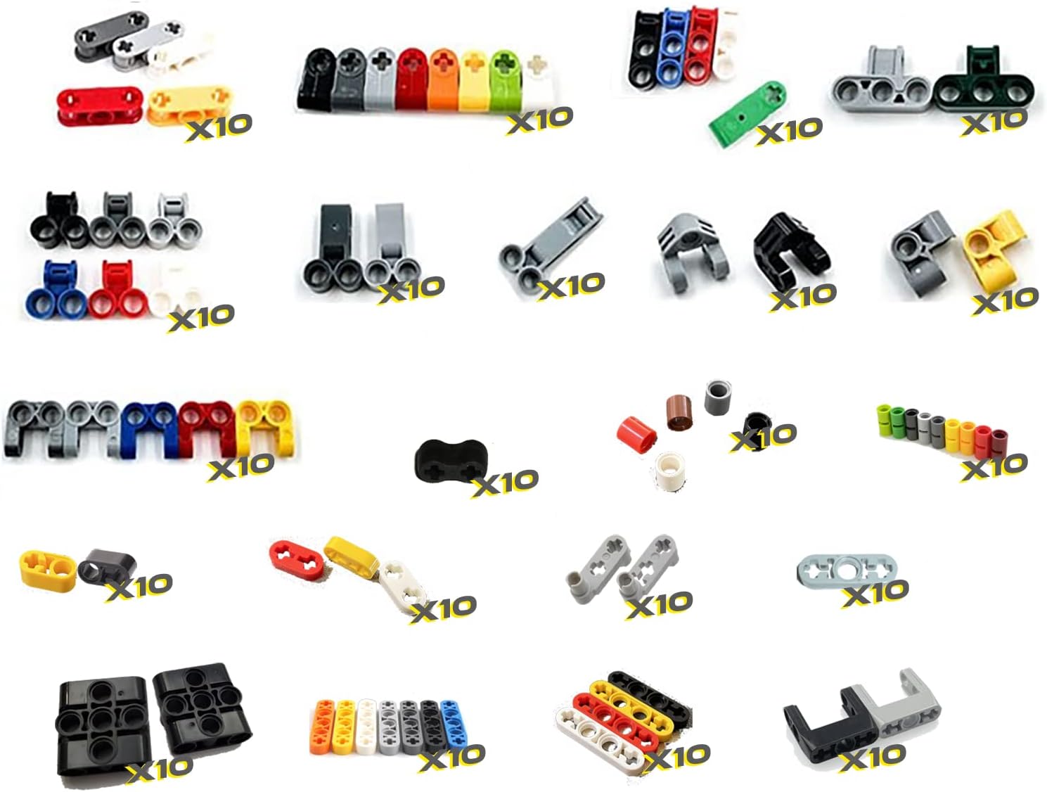 Technic Parts Compatible with Lego Bricks Pin Liftarm Beam Axle Panel Car Building Blocks MOC 210PCS