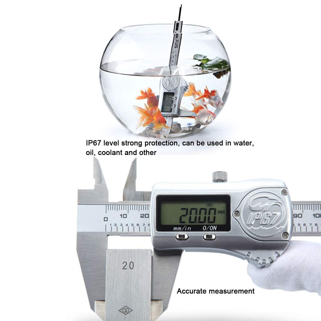 Suwalizki Elektroniczny Cyfrowy Cyfrowy Zacisk Ze Stali Nierdzewnej Vernier Caliper High Precision Industrial Pomiar Narzędzia Zakres: 0-150mm