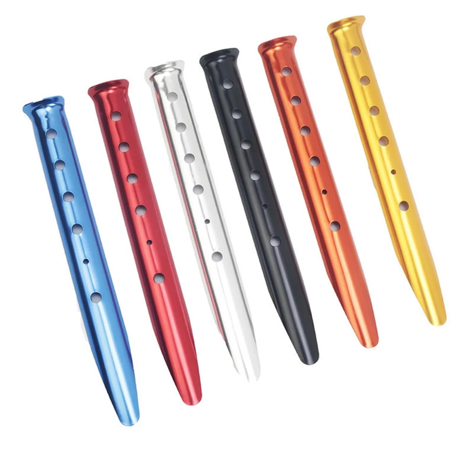 Piquets de Tente Sable en Forme U, 20 pièces, piquets Neige, Clous Alliage d'aluminium, for Plage, Camping Plein air, Accessoires pour Le Camping, Les Voyages(Orange)