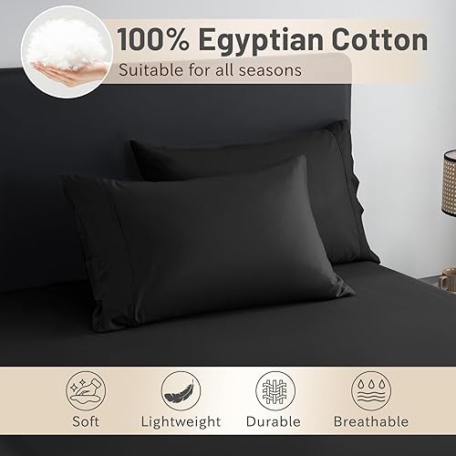 Miniatura 3 de MEISHANG Sábanas de bolsillo extra profundo tamaño Queen, sábanas de 1000 hilos, se adaptan a colchones de 18 a 24 pulgadas de profundidad, 100%