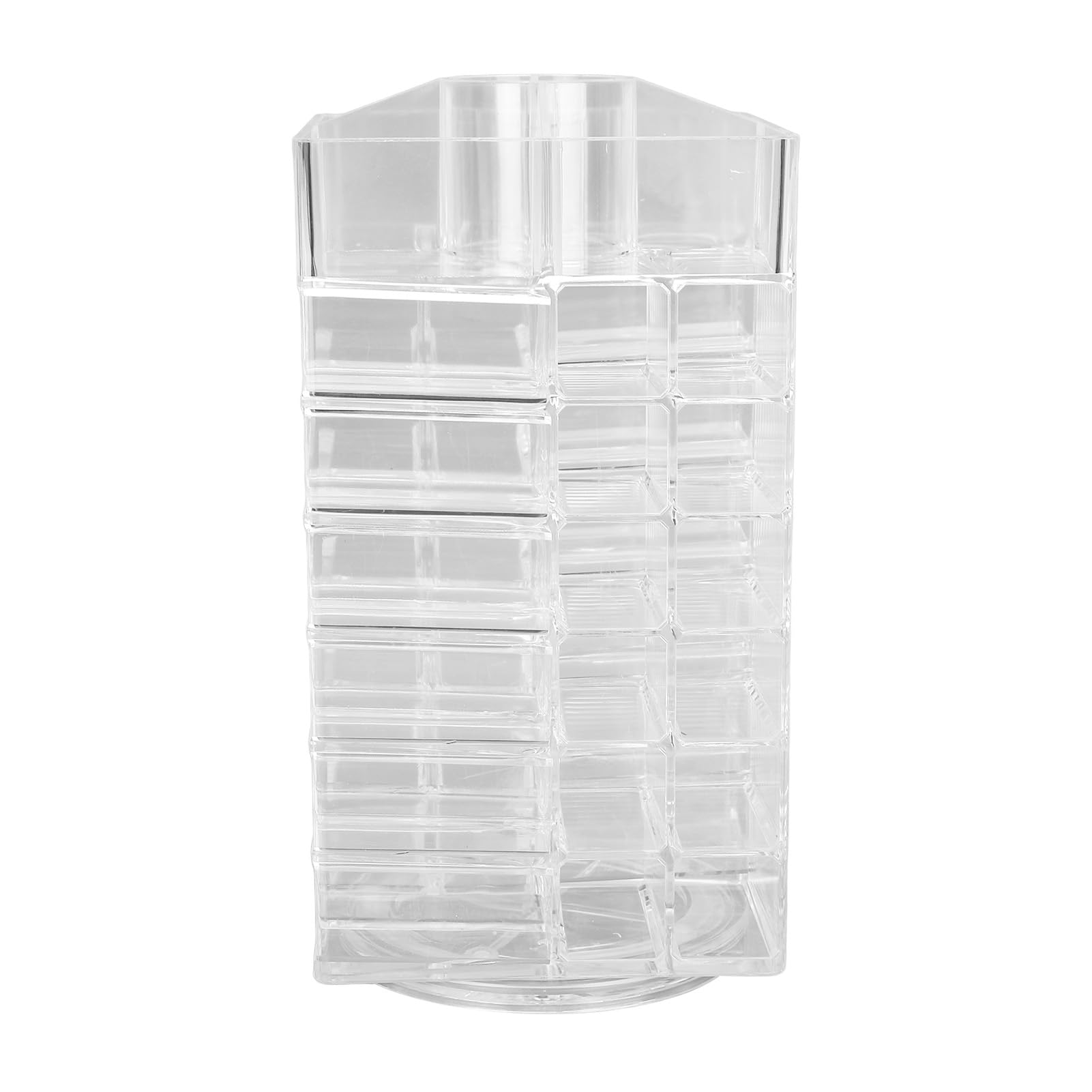 Fabater 360 Grad Rotierender Acryl Lippenstift Turmhalter, 53 Schlitze, Lipgloss Halter, Kosmetikorganiser für Frau, Transparent, 28x17x16 cm, 1 kg max. Gewicht, 1 stück