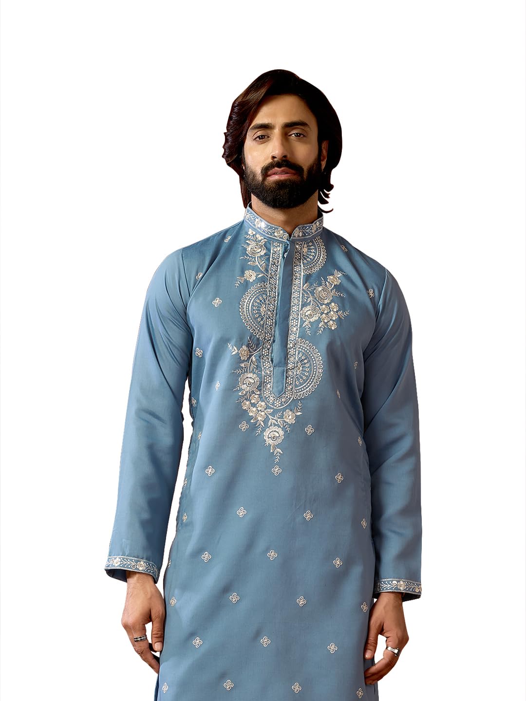 Gulshan Ivory Royale Sequin Embroidered Work Kurta-picture-50