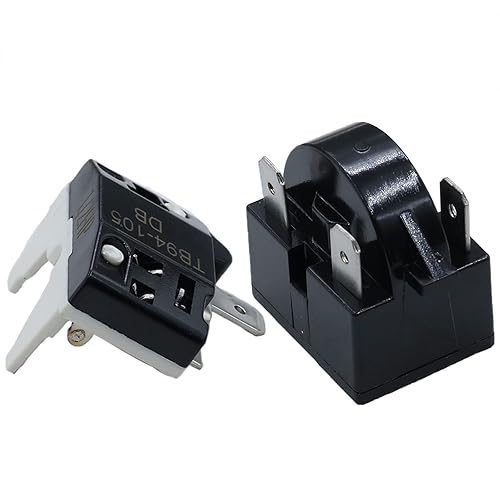 Miniatura 4 de QP-02-4.7 Relé de arranque de 3 pines de sobrecarga de 4.7 ohmios y protector de sobrecarga de refrigerador 6750C-0005P 1/2HP compatible con piezas