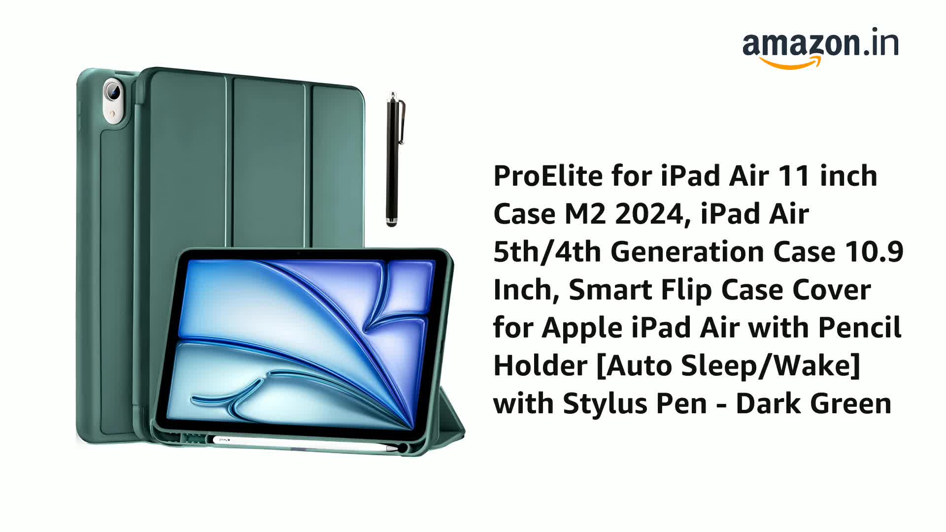 iPad Air (M2) 128GB、Apple Pencil Pro、ケース ProElite Case for iPad Air 11 Inch M3/M2 2025/2024, iPad Air 10.9