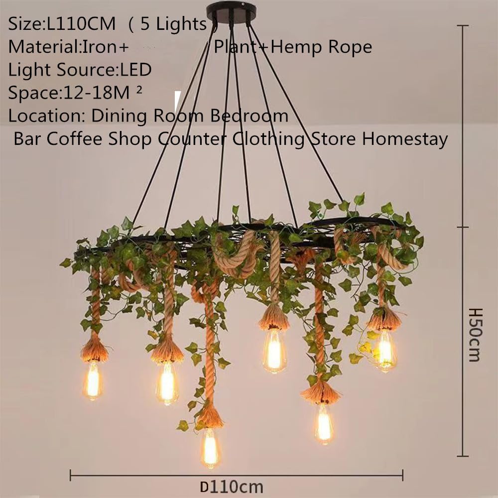 American Country Ristorante Ciondolo Luce Retrò Creatività Musica Ristorante Cassa Contatore Bar Caffè Latte Tè Negozio Abbigliamento Negozio Pianta Ciondolo Luce Lampadario (D 6 luci)