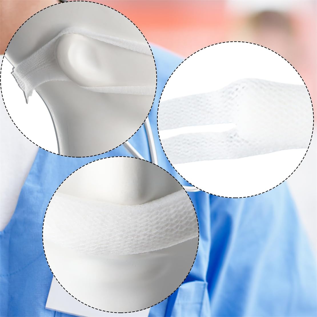 Elastic Nose Bandage 5 Pcs Nasal Bandage Dressing Holder High Absorption Nasal Surgery Bandages Recovery Supplies, White — Amazon image 3