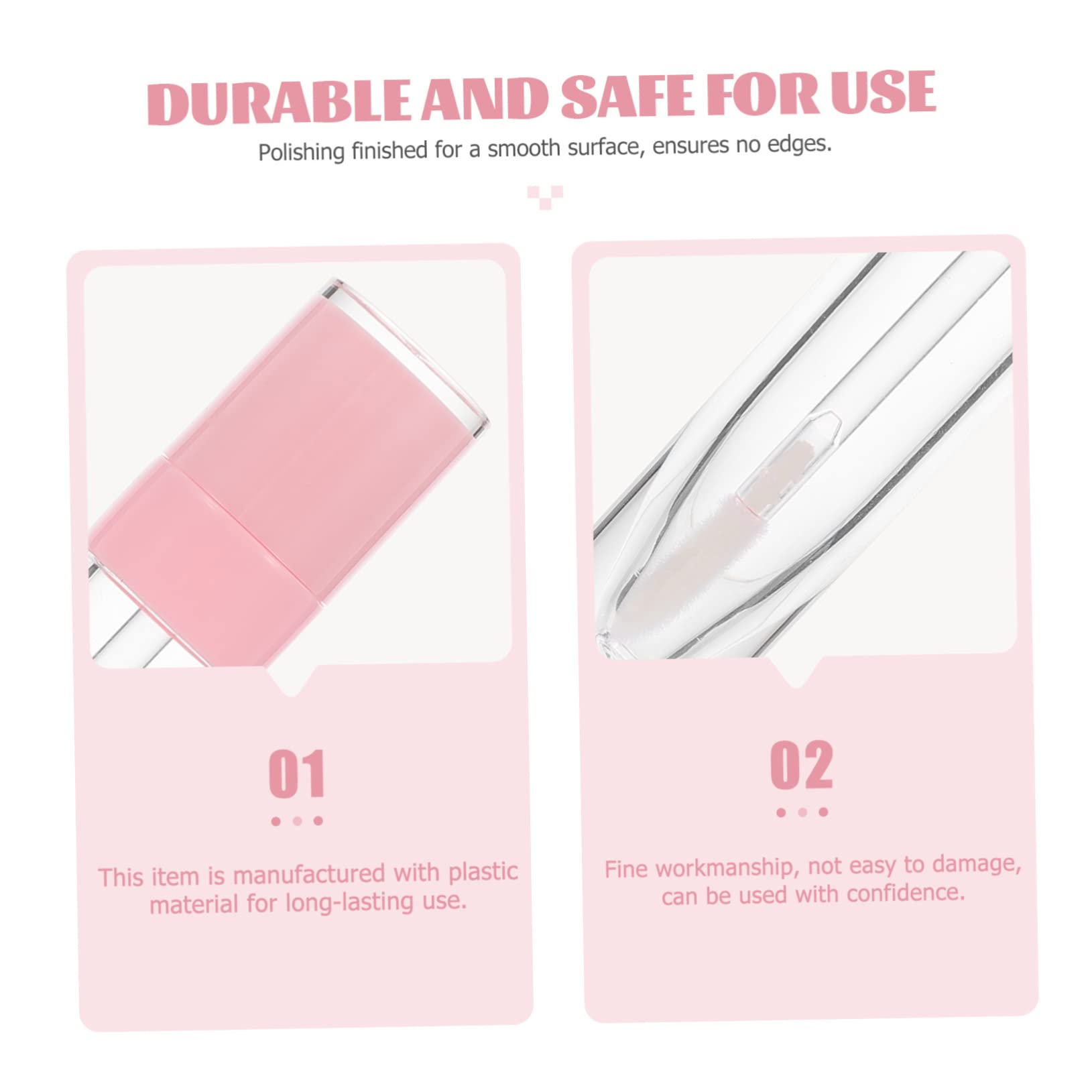 VICASKY 6pcs Plastic Lip Containers Round Lip Glaze Hollow Tubes for Diy Products