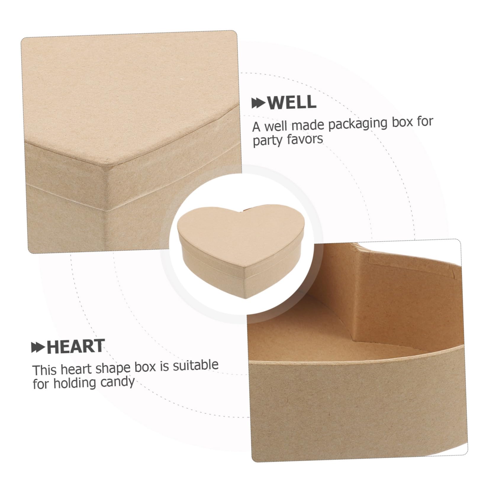 Amazon | HOMOCONO ハート型ボックスとハート型のフラワーボックス 蓋