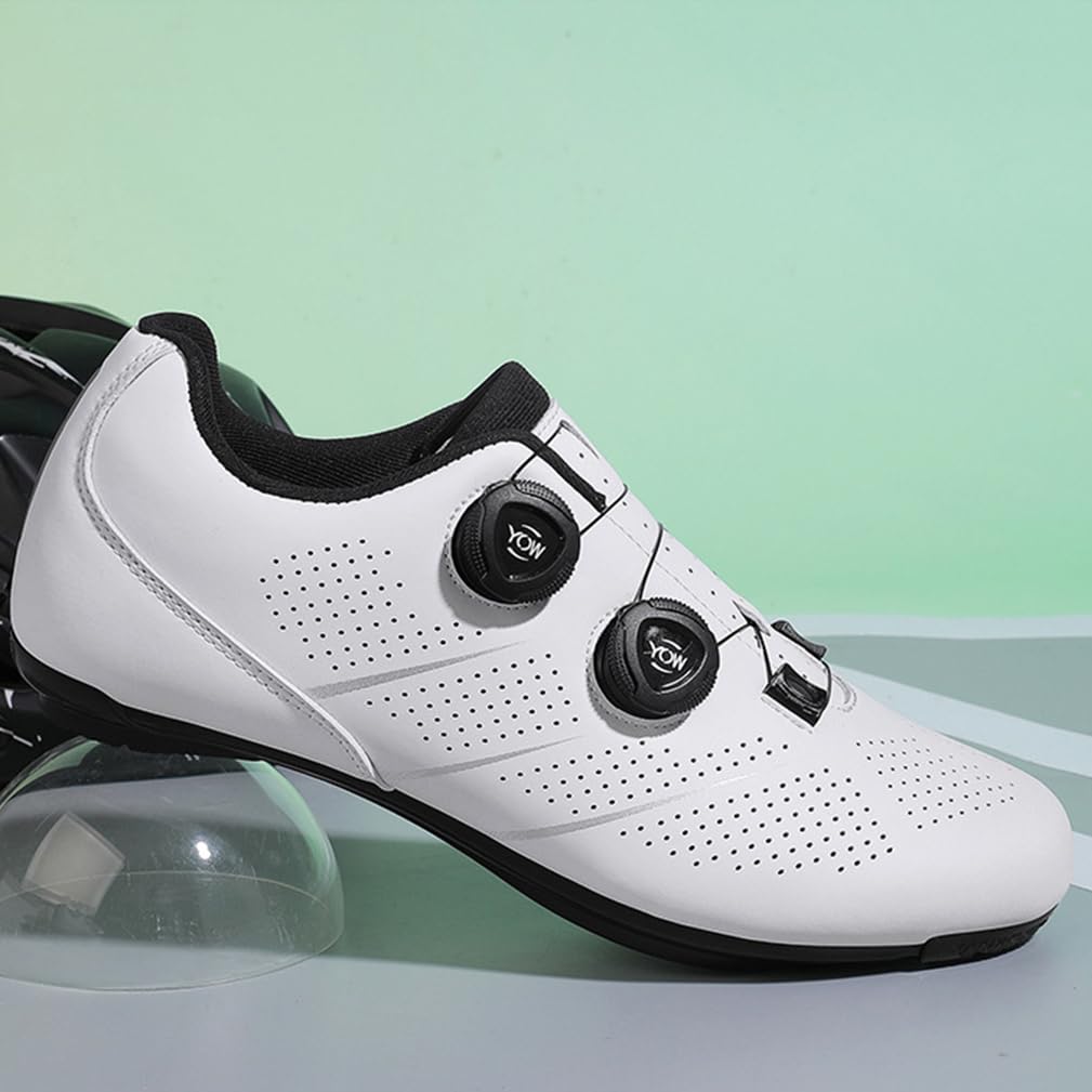 Zapatilla de Ciclismo Hombre Zapatos de Bicicleta de Carretera Transpirables Exterior Compatibles con SPD SPD-SL Delta Pedal Look