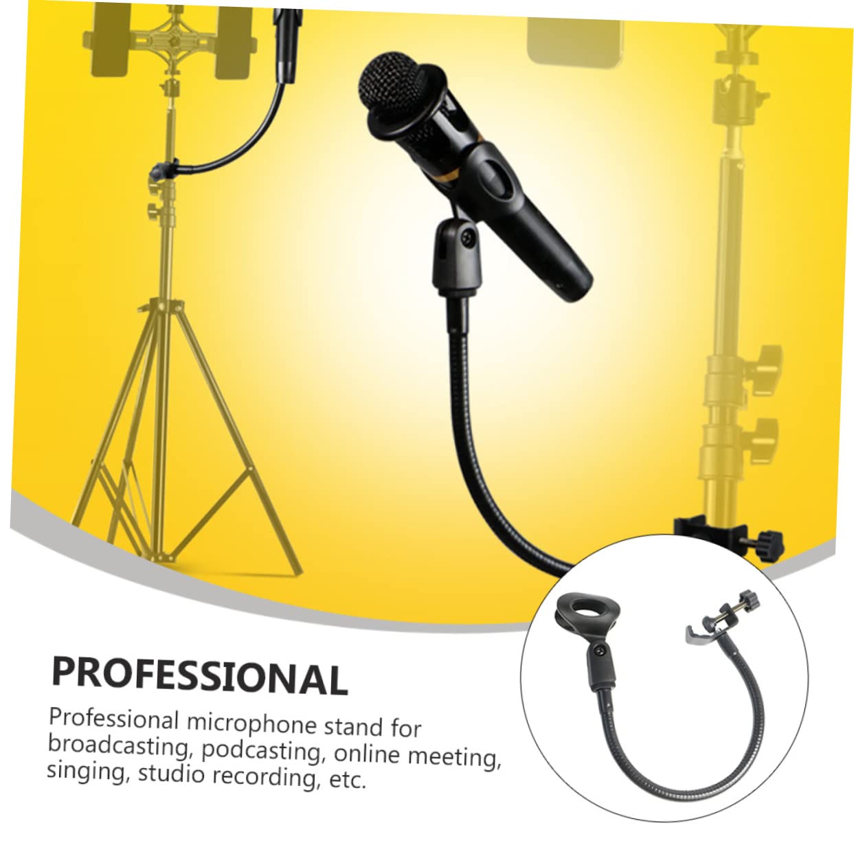 Support Microphone Métal Antichoc Portable – Bras Articulé 4 Joints + Pince Bureau Pour Enregistrement & Streaming