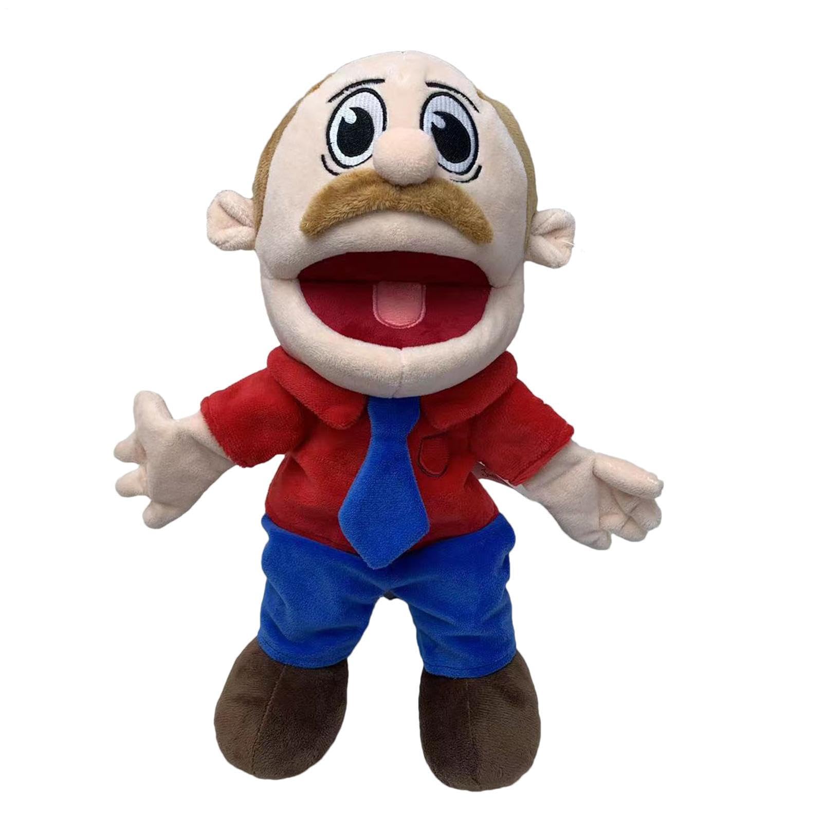Jeffy Puppet Plush Toy Doll,Mischievous Funny Puppets Toy with Working Mouth,Soft Hand Puppet for Play House, for Halloween
