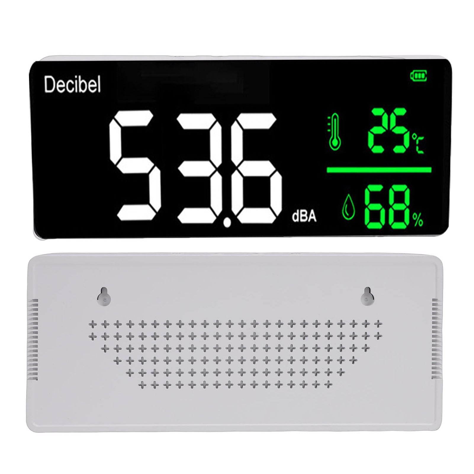 Zerodis Fonometro con Display LED da 11 Pollici, Indicatore di Temperatura dell'umidità per Studio Domestico e Uso in Ufficio