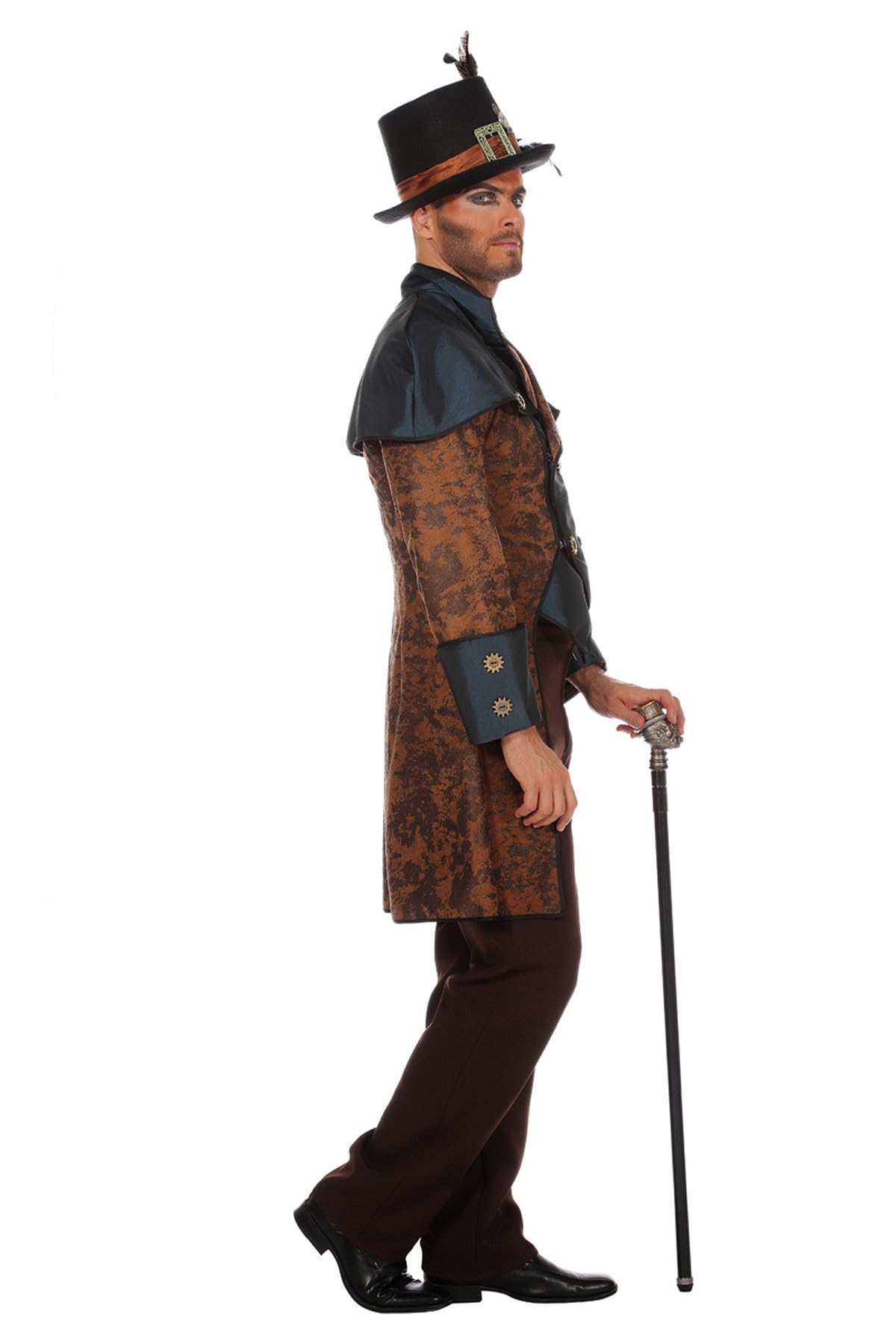 WILBERS & WILBERS - Costume Steampunk da Uomo | Set da 2 pezzi con giacca e pantaloni, costume vittoriano per Carnevale, festa a tema