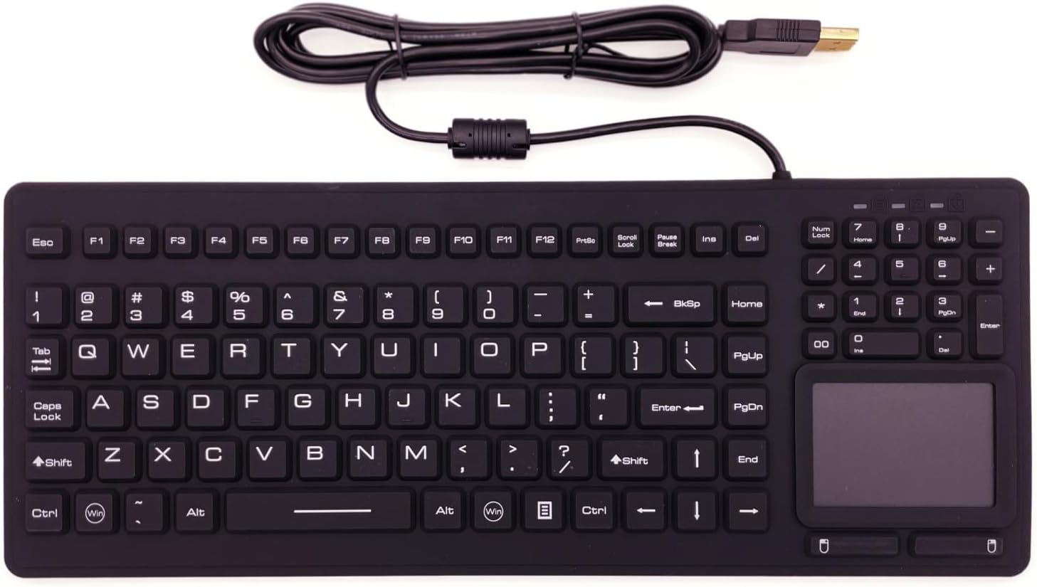 DSI Industrial Waterproof Keyboard 107 Keys with Touchpad Latest Version
