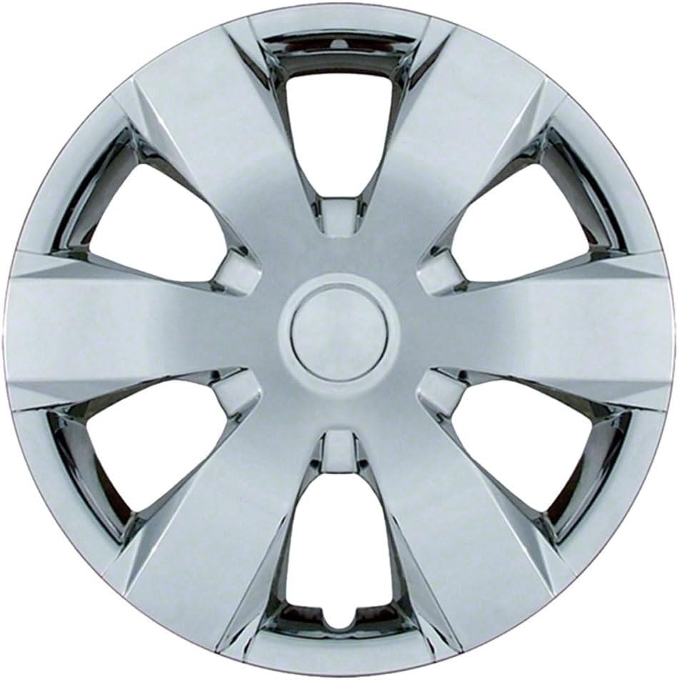 Set of 4 14" Push-on Chrome Hubcaps