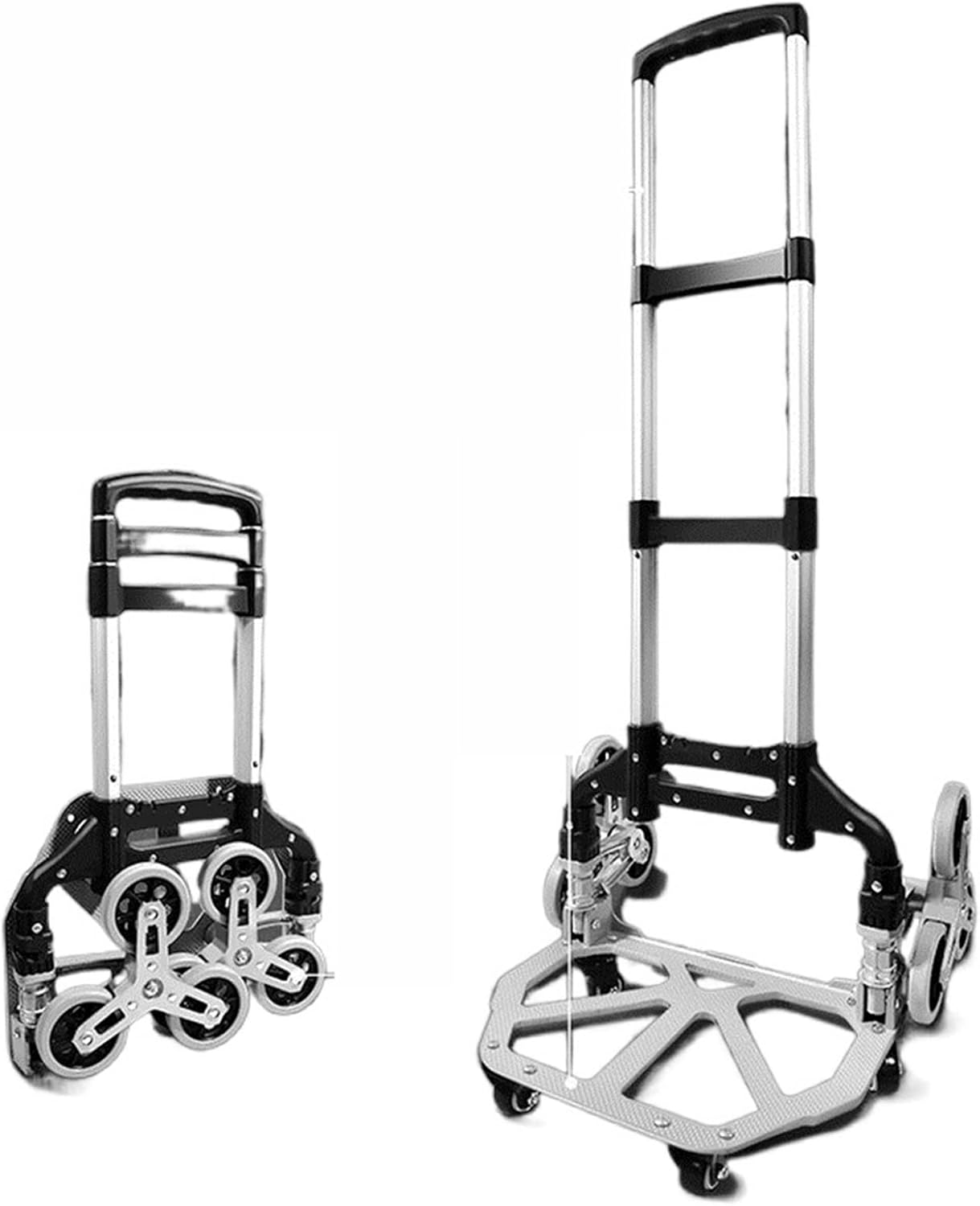 Climbing Stairs Trolley Luggage Cart Trolley Cart Trolley Handling Family Car Trolley Folding Small Trailer (Color : K) (U)
