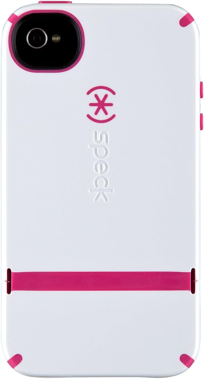 Speck Products CandyShell Flip Case for iPhone 4/4S - 1 Pack - Carrying Case - White/Raspberry