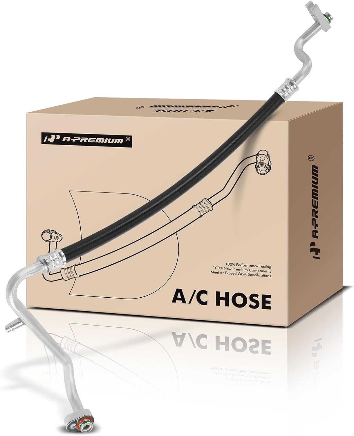 A-Premium A/C Suction Hose Assembly Compatible with Jeep Liberty 2008-2009 & Dodge Nitro 2007-2009, 3.7L, Low Pressure - Compressor to Evaporator