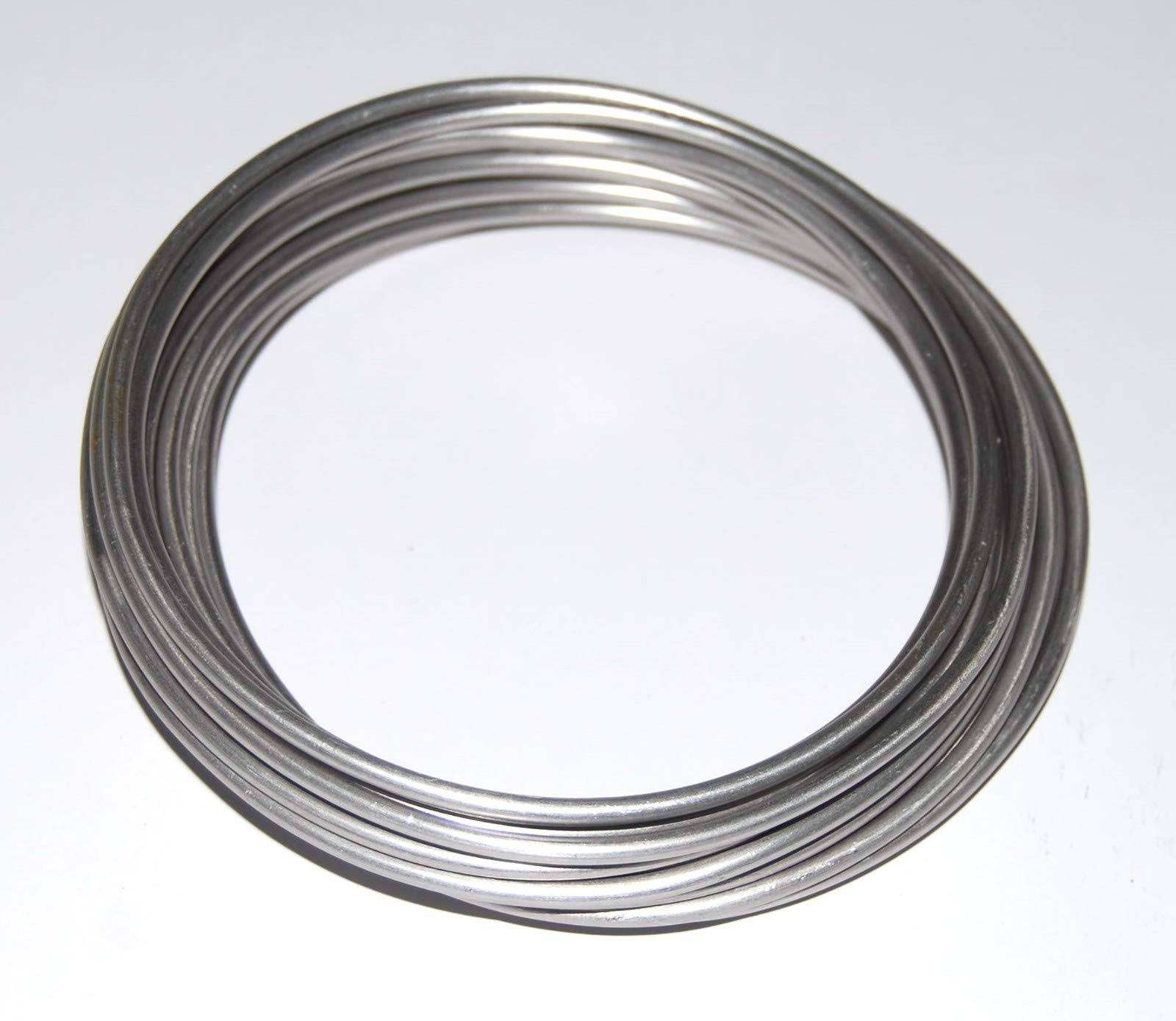 celloexpress Aluminium Craft Wire - 3mm x 5m (Diameter x Length) - Aluminium Wire 9 Guage (Grey)
