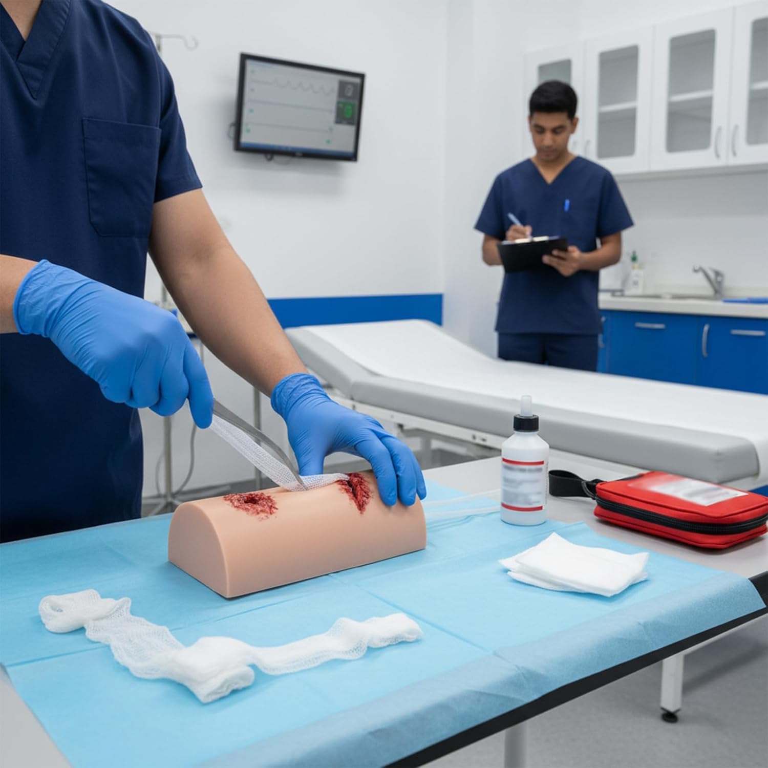 Wound Packing Trainer, Stop The Bleed Training Kit, Deep Laceration Trauma Module, Haemostasis Practice Model, Blood Control Exercises, Suturing Exercises, for Course, Military & First Aid Training
