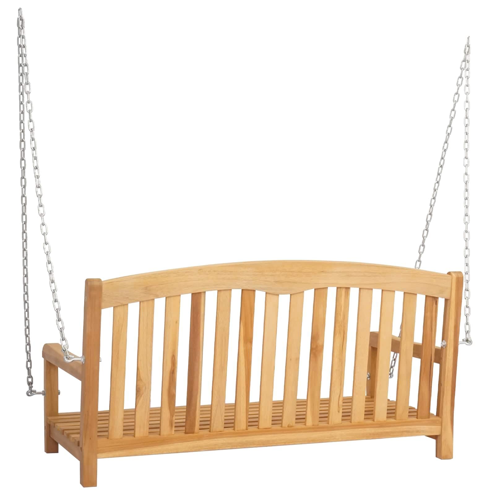 Generico Panchina a Dondolo 114 x 61 x 61,5 cm Legno di Teak Solido,Mobili da Giardino,Mobili e sedie da Giardino,Panchine da giardino-42030018