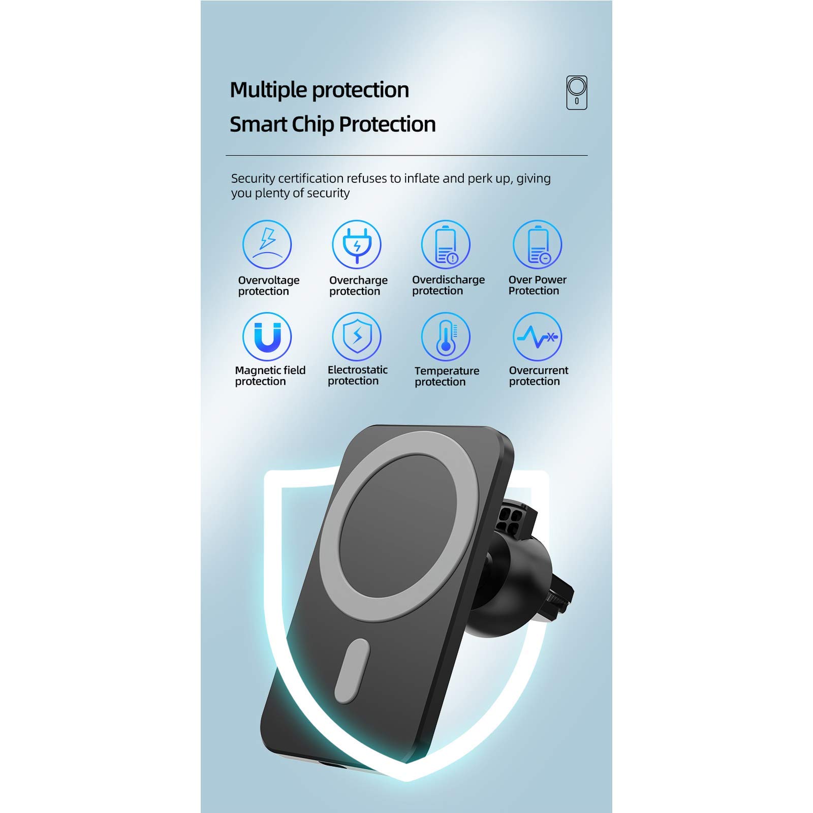 TalkWorks Supporto Magnetico Auto Per IPhone 12 – Rotondo, Per Bocchetta D'Aria, Compatibile Con Magsafe (12/12 Mini/12 Pro/Max)